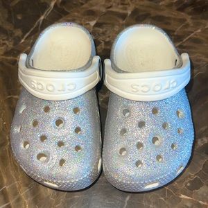 Kids Sparkly Crocs size 6c